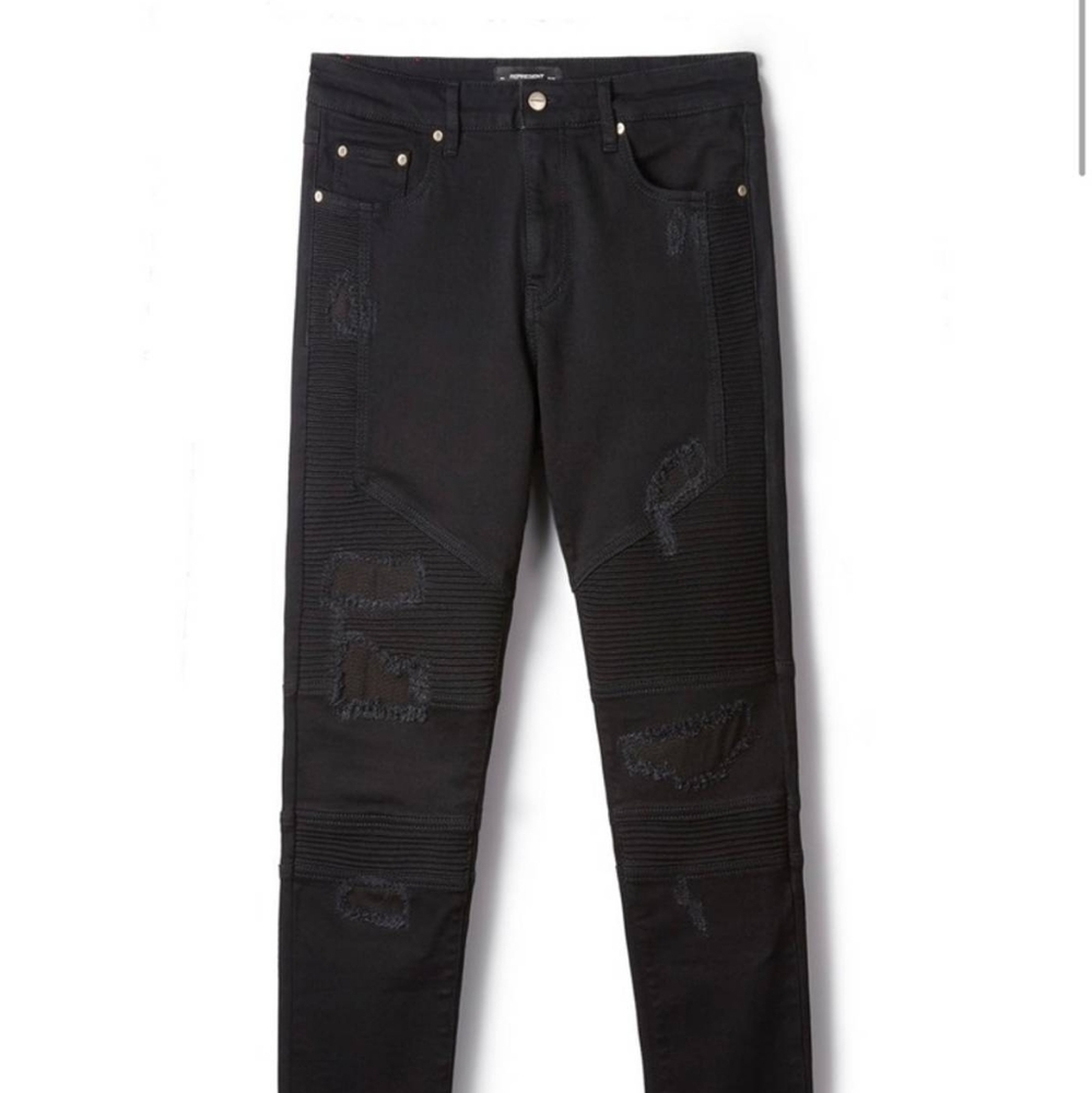 Represent clo biker denim vintage black

28
